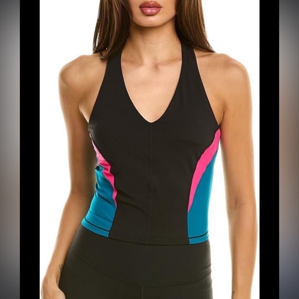 Sweaty Betty Power Racerback Tank Black Colorblock Medium